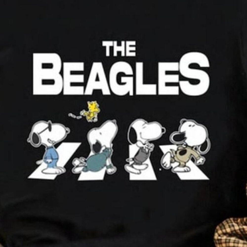 Snoopy Beagles Abbey Road Fall Dogs Cartoon Fan Gift Graphic Parody T-shirt 90 - Picture 2 of 5